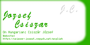 jozsef csiszar business card