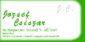 jozsef csiszar business card